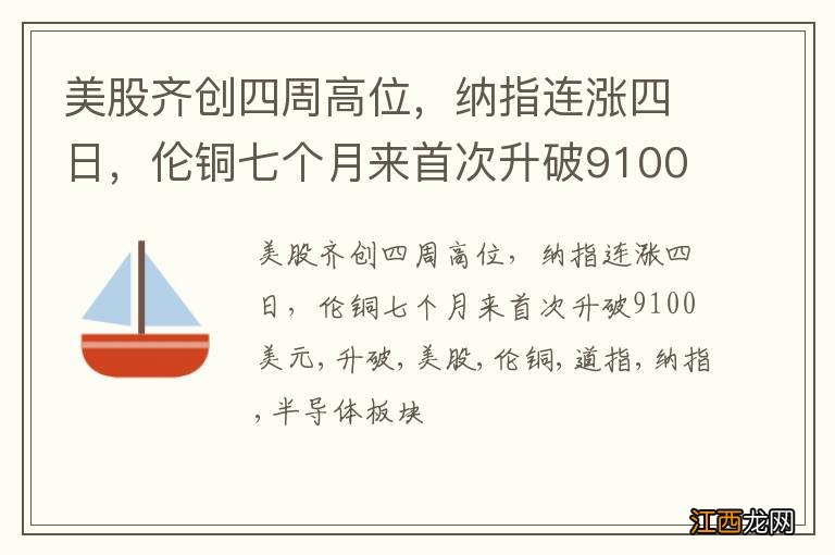 美股齐创四周高位，纳指连涨四日，伦铜七个月来首次升破9100美元