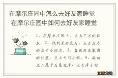 在摩尔庄园中怎么去好友家睡觉 在摩尔庄园中如何去好友家睡觉