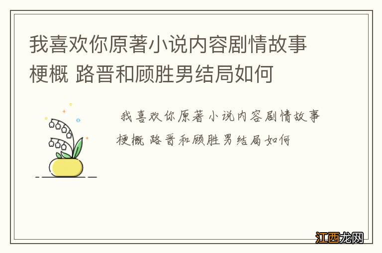 我喜欢你原著小说内容剧情故事梗概 路晋和顾胜男结局如何