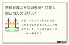 西藏有哪些自驾游景点？西藏去哪些地方比较好玩？