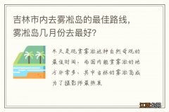 吉林市内去雾凇岛的最佳路线，雾凇岛几月份去最好？