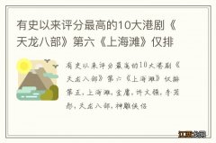 有史以来评分最高的10大港剧《天龙八部》第六《上海滩》仅排第五