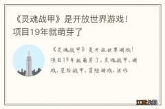 《灵魂战甲》是开放世界游戏！项目19年就萌芽了