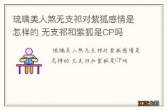 琉璃美人煞无支祁对紫狐感情是怎样的 无支祁和紫狐是CP吗