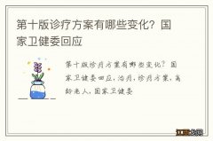 第十版诊疗方案有哪些变化？国家卫健委回应