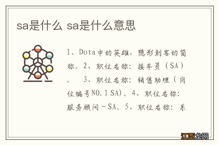 sa是什么 sa是什么意思