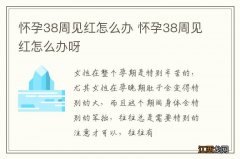 怀孕38周见红怎么办 怀孕38周见红怎么办呀