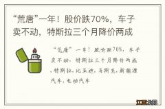 “荒唐”一年！股价跌70%，车子卖不动，特斯拉三个月降价两成