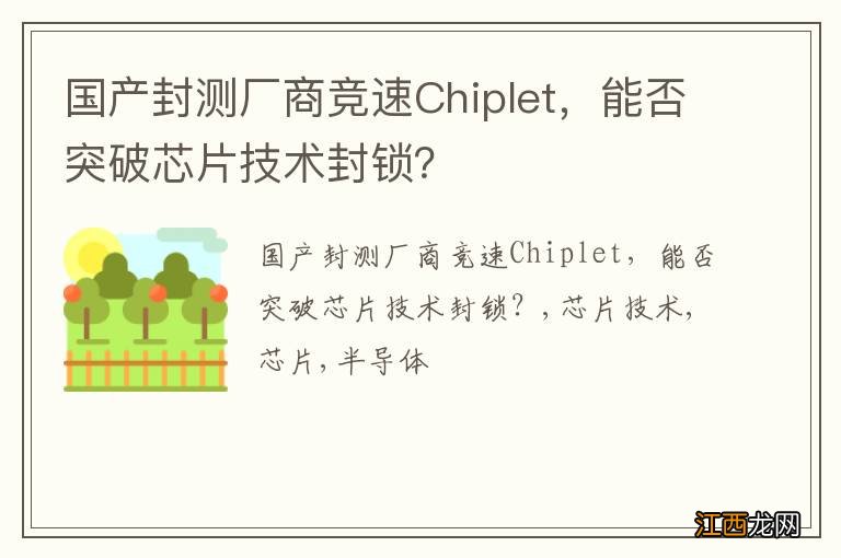 国产封测厂商竞速Chiplet，能否突破芯片技术封锁？