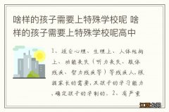 啥样的孩子需要上特殊学校呢 啥样的孩子需要上特殊学校呢高中