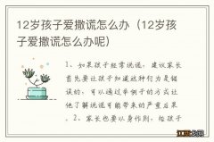 12岁孩子爱撒谎怎么办呢 12岁孩子爱撒谎怎么办