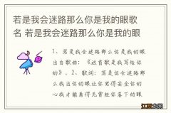 若是我会迷路那么你是我的眼歌名 若是我会迷路那么你是我的眼出自哪首歌曲