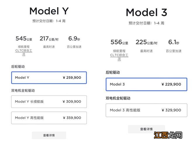 特斯拉全系大幅降价 Model Y调整为259900元起售