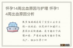 怀孕14周出血原因与护理 怀孕14周出血原因分析