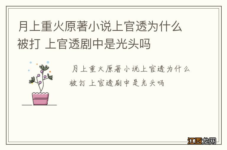 月上重火原著小说上官透为什么被打 上官透剧中是光头吗