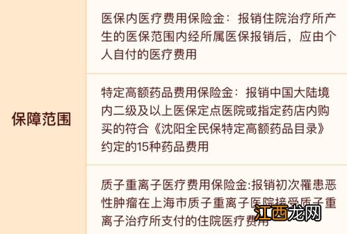 沈阳全民保的保险责任是什么？