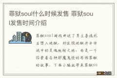 罪狱soul什么时候发售 罪狱soul发售时间介绍