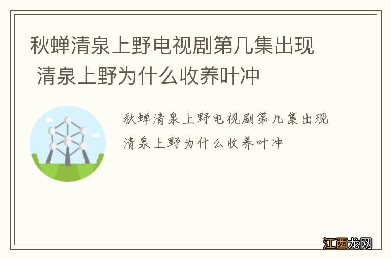 秋蝉清泉上野电视剧第几集出现 清泉上野为什么收养叶冲