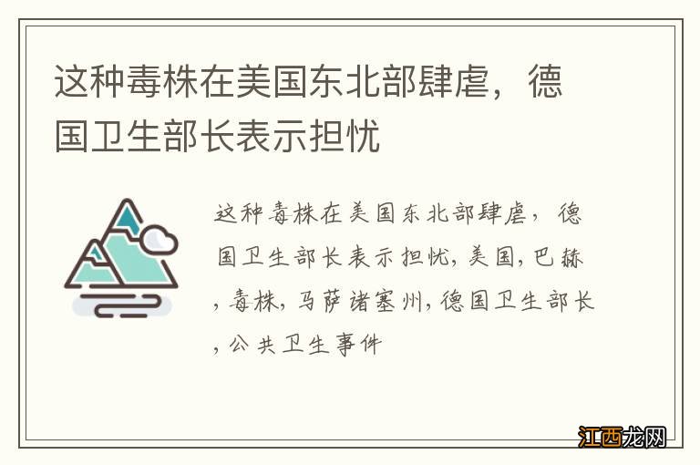 这种毒株在美国东北部肆虐，德国卫生部长表示担忧