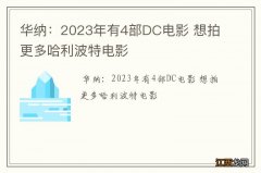 华纳：2023年有4部DC电影 想拍更多哈利波特电影