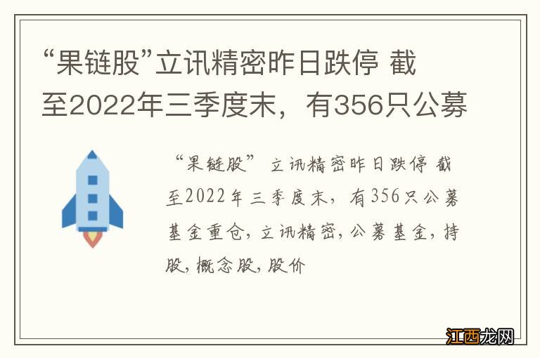 “果链股”立讯精密昨日跌停 截至2022年三季度末，有356只公募基金重仓