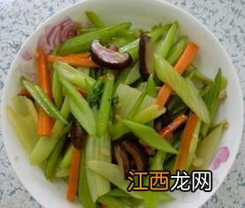 芹菜香菇胡萝卜怎么炒好吃