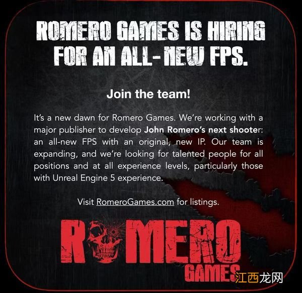 Romero Games正确认合作开发全新FPS游戏