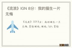 《流浪》IGN 8分：我的猫生一片无悔