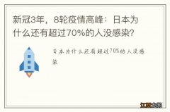 新冠3年，8轮疫情高峰：日本为什么还有超过70%的人没感染？