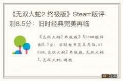 《无双大蛇2 终极版》Steam版评测8.5分：旧时经典完美再临