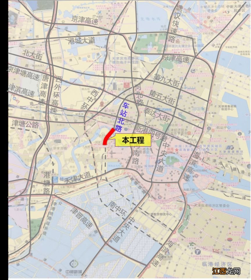 2023年1月1日天津滨海新区车站北路跨海河大桥正式开工建设