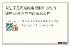 鬓边不是海棠红电视剧和小说有哪些区别 双男主改编怎么样