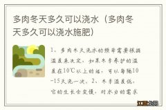 多肉冬天多久可以浇水施肥 多肉冬天多久可以浇水