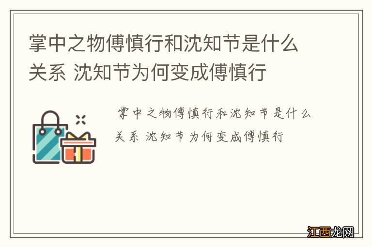 掌中之物傅慎行和沈知节是什么关系 沈知节为何变成傅慎行