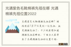 光遇紫色毛靴棉裤先祖在哪 光遇棉裤先祖位置2022