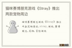 猫咪赛博朋克游戏《Stray》推出两款宠物周边