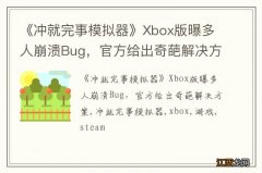 《冲就完事模拟器》Xbox版曝多人崩溃Bug，官方给出奇葩解决方案