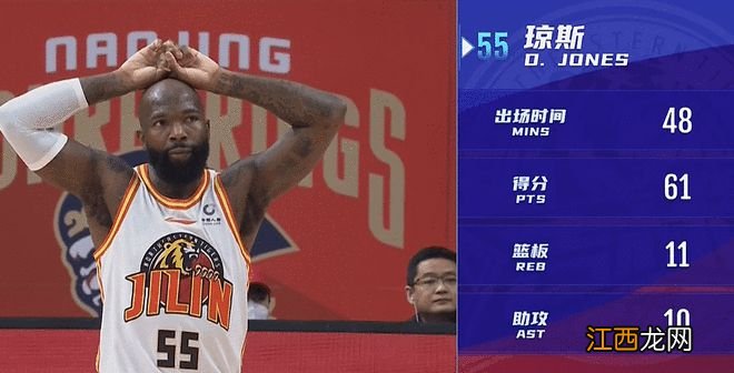 CBA东契奇!琼斯打满48分钟轰61+三双 生涯总分超大郅