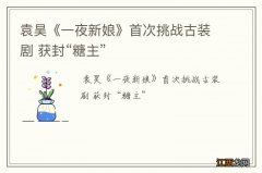 袁昊《一夜新娘》首次挑战古装剧 获封“糖主”