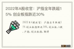 2022年A股收官：沪指全年跌超15% 创业板指跌近30%