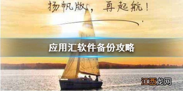 应用汇怎么备份软件 应用汇软件备份攻略