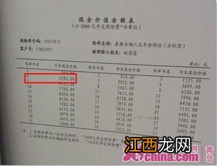 保险合同中的现金价值表在哪里看？