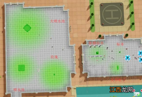 双点医院全建筑效果一览 双点医院建筑都有哪些效果 接待处