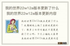 我的世界22w12a版本更新了什么 我的世界22w12a版本更新内容