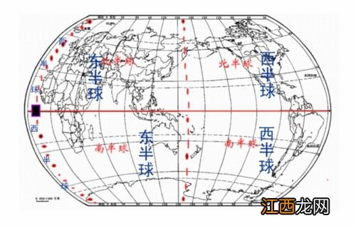 东半球和西半球的划分界线 看完就明白了