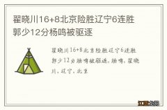 翟晓川16+8北京险胜辽宁6连胜 郭少12分杨鸣被驱逐