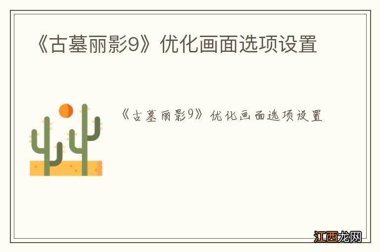 《古墓丽影9》优化画面选项设置