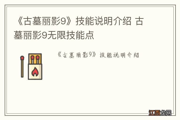 《古墓丽影9》技能说明介绍 古墓丽影9无限技能点