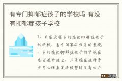 有专门抑郁症孩子的学校吗 有没有抑郁症孩子学校