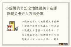 小缇娜的奇幻之地隐藏关卡在哪 隐藏关卡进入方法分享